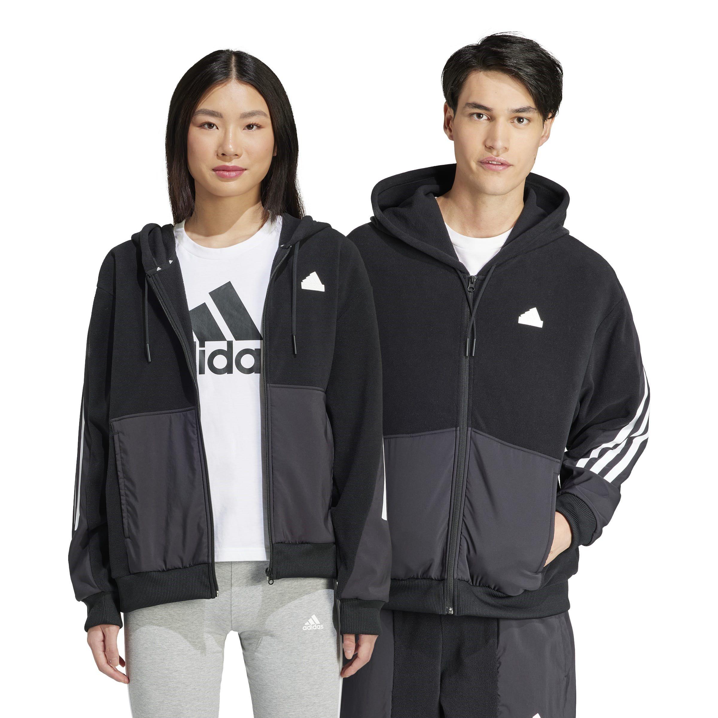 adidas Future Icons 3 Stripes Full Zip Hoodie Mens
