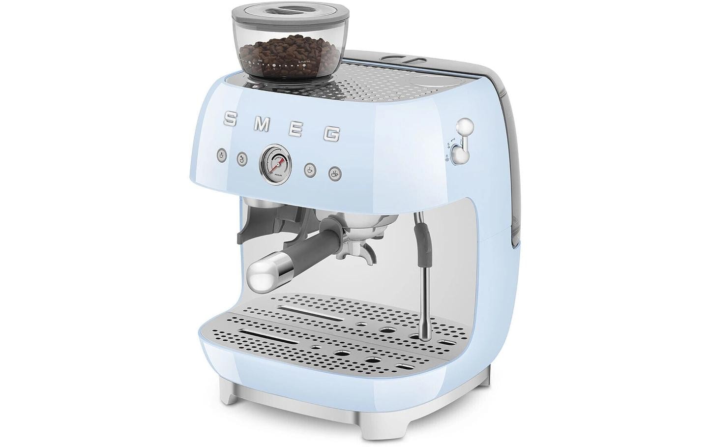Siebträgermaschine 50's Style EGF03PBEU Blau<br>Espresso Kaffeemaschine