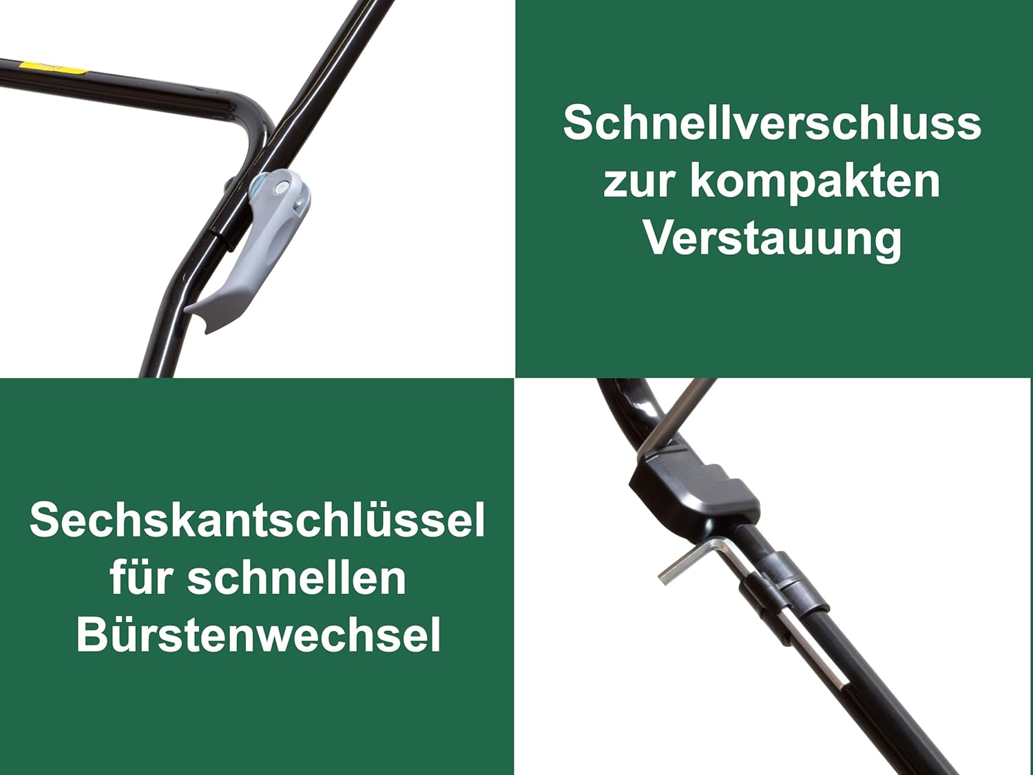 40V Akku Vertikutierer Rasenlüfter bürstenloser Motor 4038-2 Li - ohne Akku und Ladegerät - 38 cm Arbeitsbreite - Messerwalze + Lüfterwalze - 5 Stufen Höhe