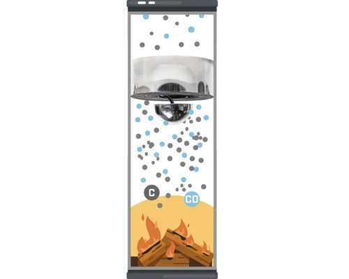 Fijnstoffilter FIREFIX schoorsteenFILTER, rookgasafvoer met inspectieluik ø 150 mm, 30 cm lang, donkergrijs