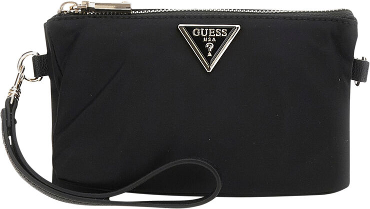 GUESS LATONA MINI TRI CPRMNT TOP ZIP Black