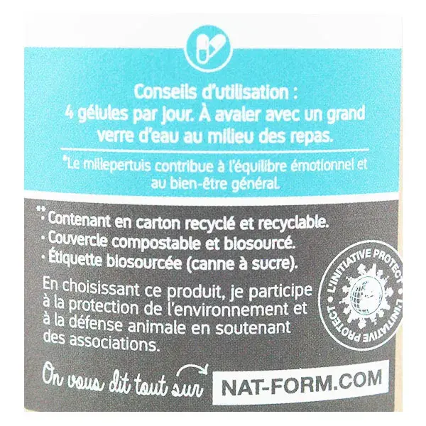 Nat & Form Erva de São João Orgânica e Ecológica - 200 cápsulas