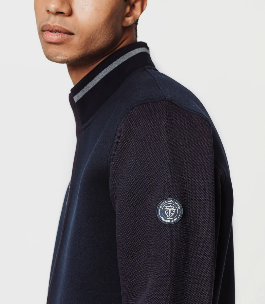 Veste zippée bleu marine