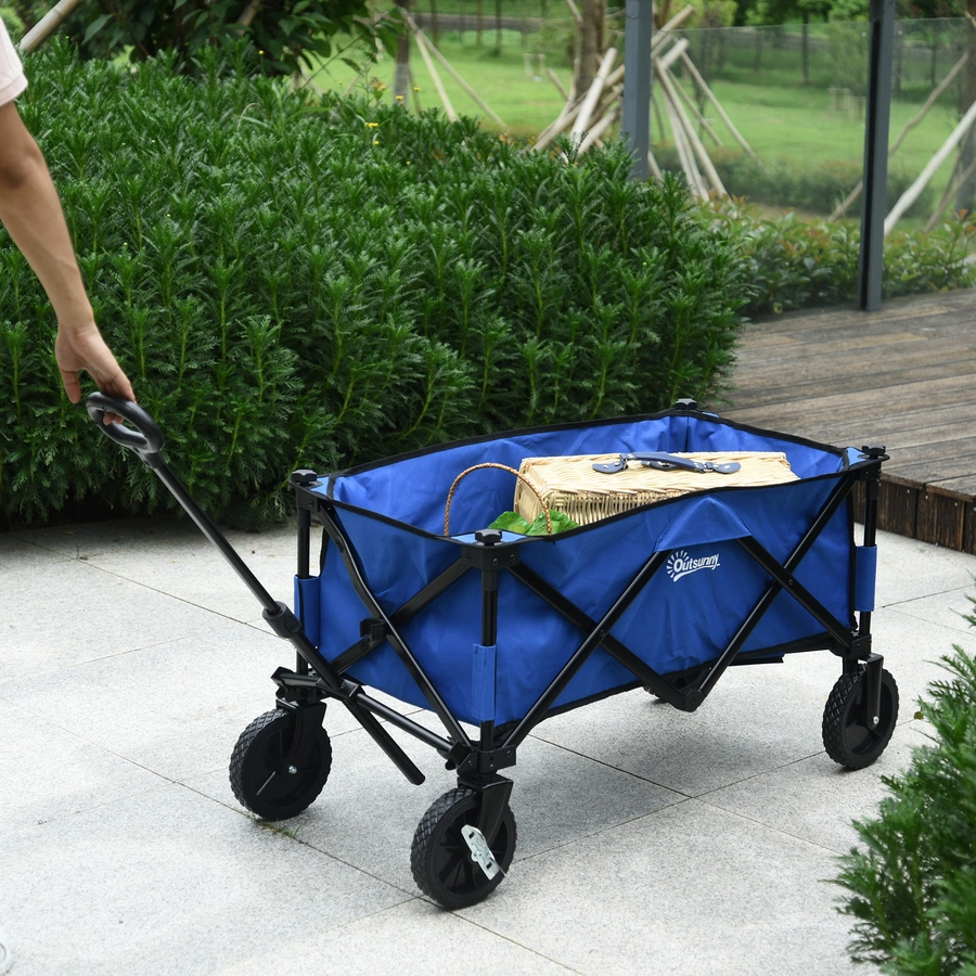 Outsunny Bollerwagen faltbar dunkelblau
