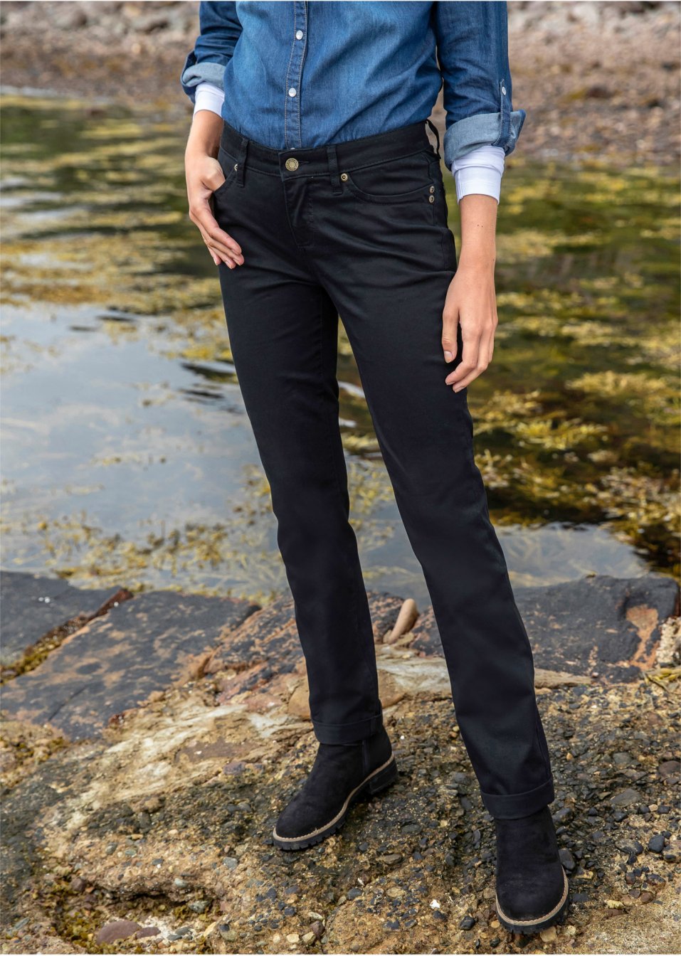 Jean Straight taille moyenne, extensible