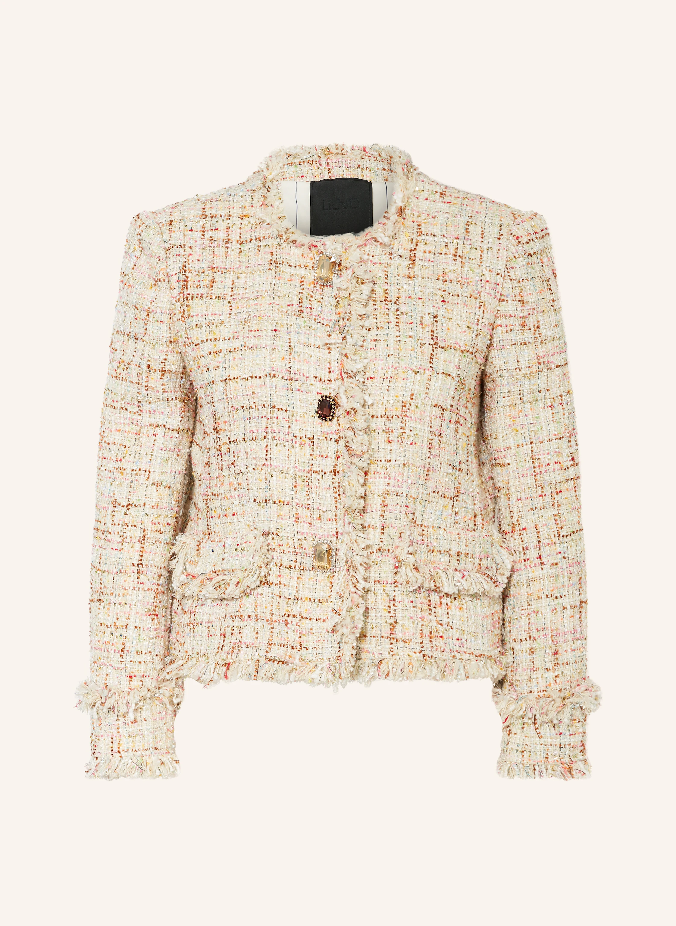 LIU JO Kastenjacke aus Bouclé mit Glitzergarn