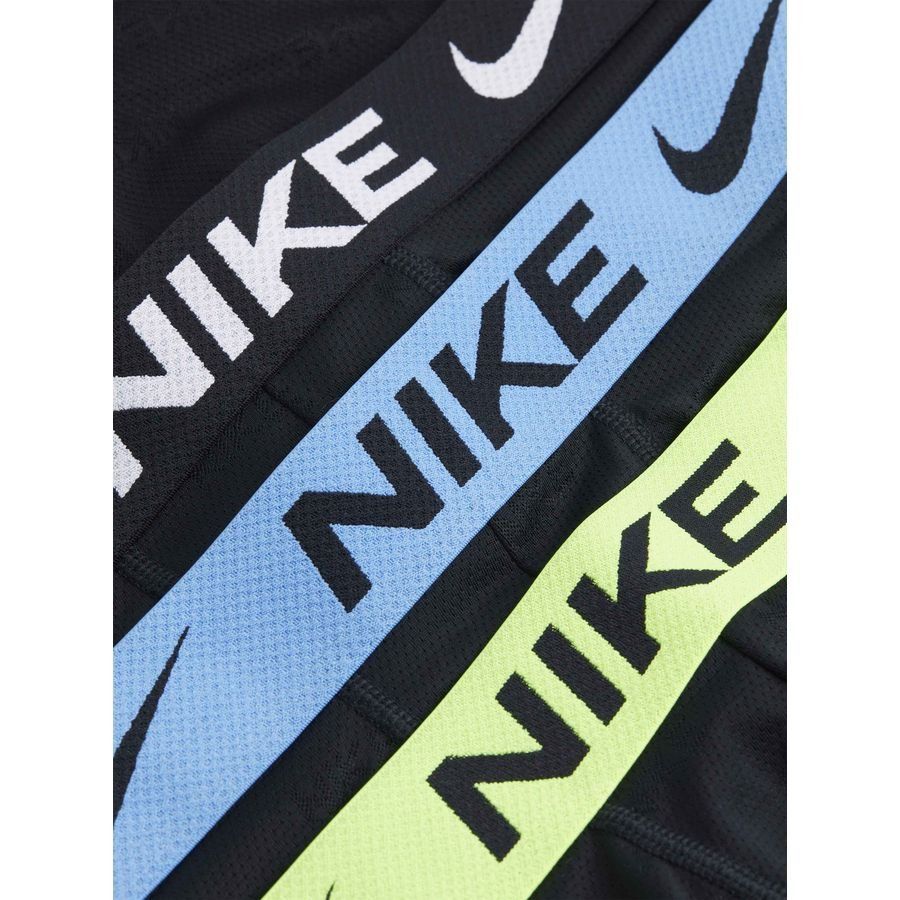 Nike Boxers Dri-FIT Advanced Micro Pack de 3 - Noir/Bleu/Jaune Fluo