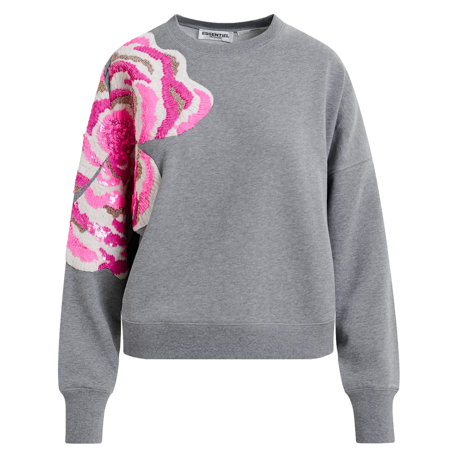 GAG - Sweatshirt oversize brodé en coton bio | Gris