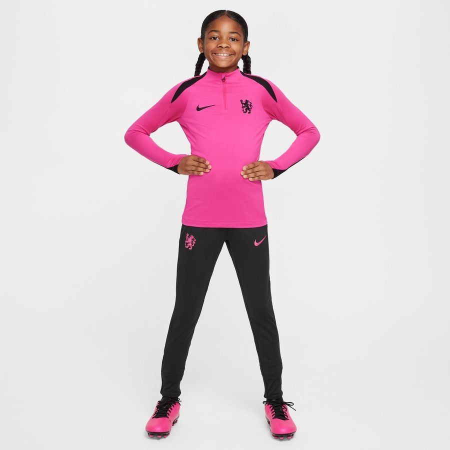 Chelsea Maillot d'Entraînement Dri-FIT Strike Drill 3ème - Rose/Noir Enfant