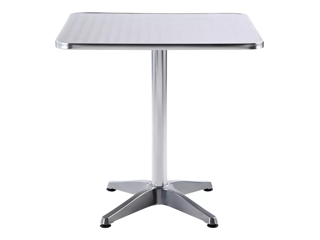 Salle à manger de jardin en aluminium : une petite table carrée et 2 chaises - MONTMARTRE de MYLIA