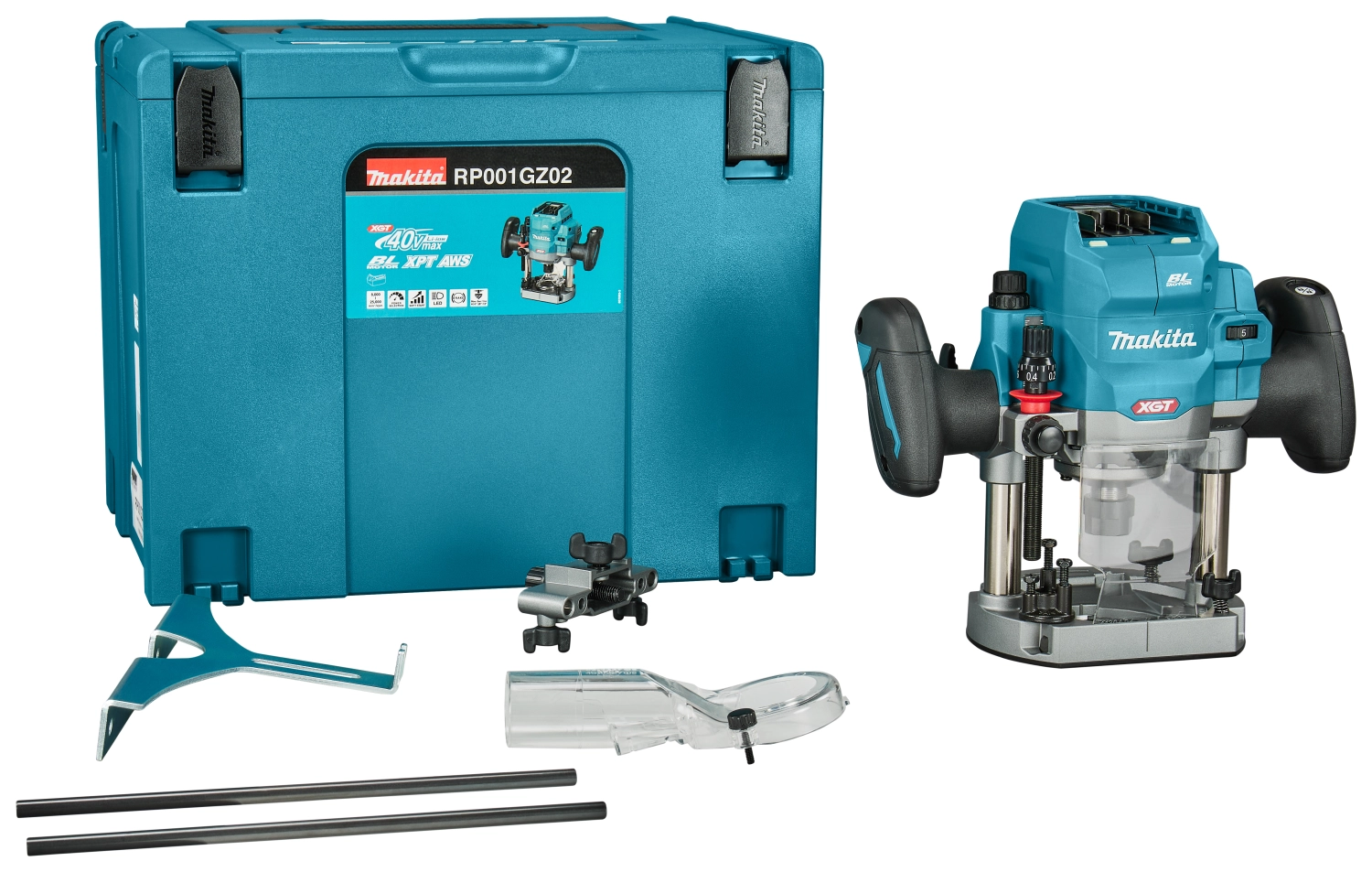 Makita RP001GZ02 XGT 40V Max Bovenfrees body in Mbox - 1900W - 12 mm