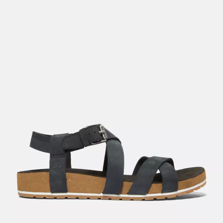 Sandale à brides croisées Malibu Waves pour femme en noir