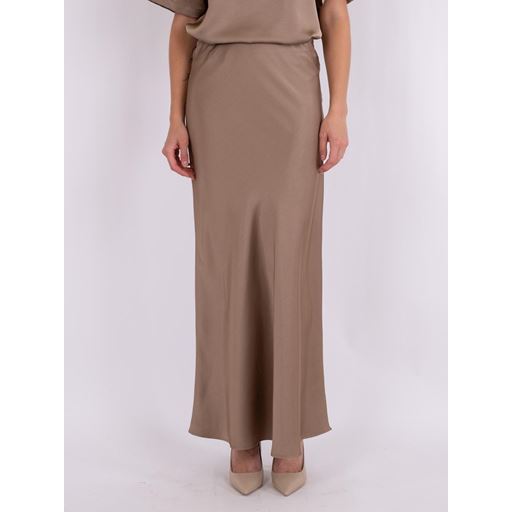Neo Noir Vicky Heavy Sateen Nederdel, Dark Taupe, 40