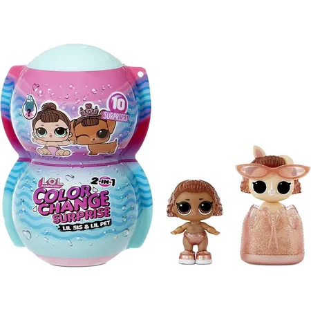 MGA Entertainment L.O.L. Surprise Me & My Lil Sis + Lil Pet Farbwechselpuppen, 1 Stück, sortiert
