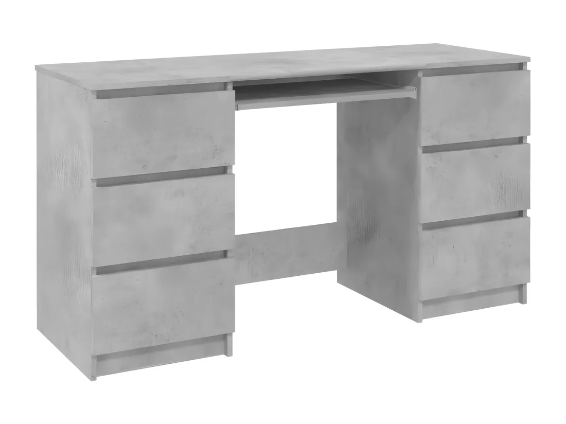 Bureau Gris béton 140x50x77 cm Aggloméré