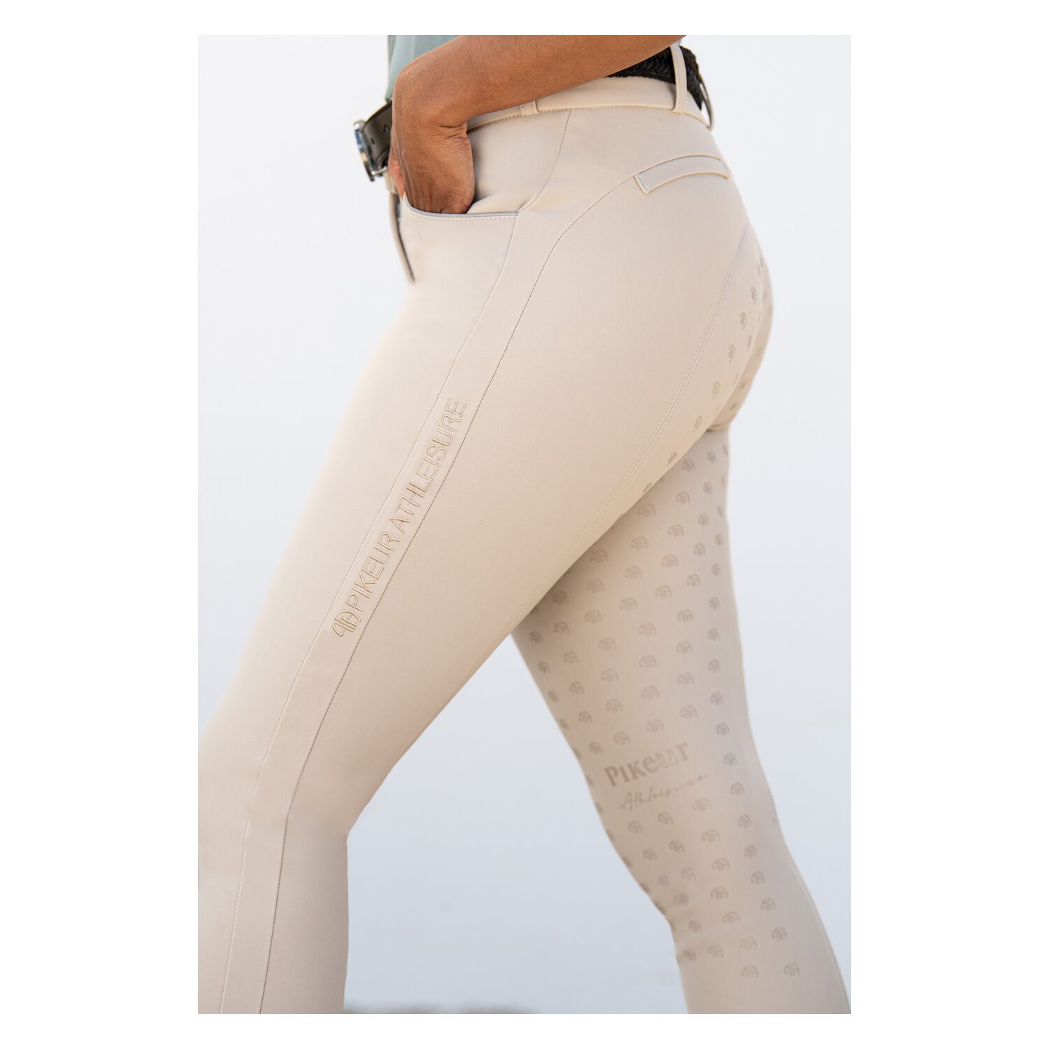 PIKEUR ATHLEISURE Grip-Vollbesatz-Reithose - vanilla cream
