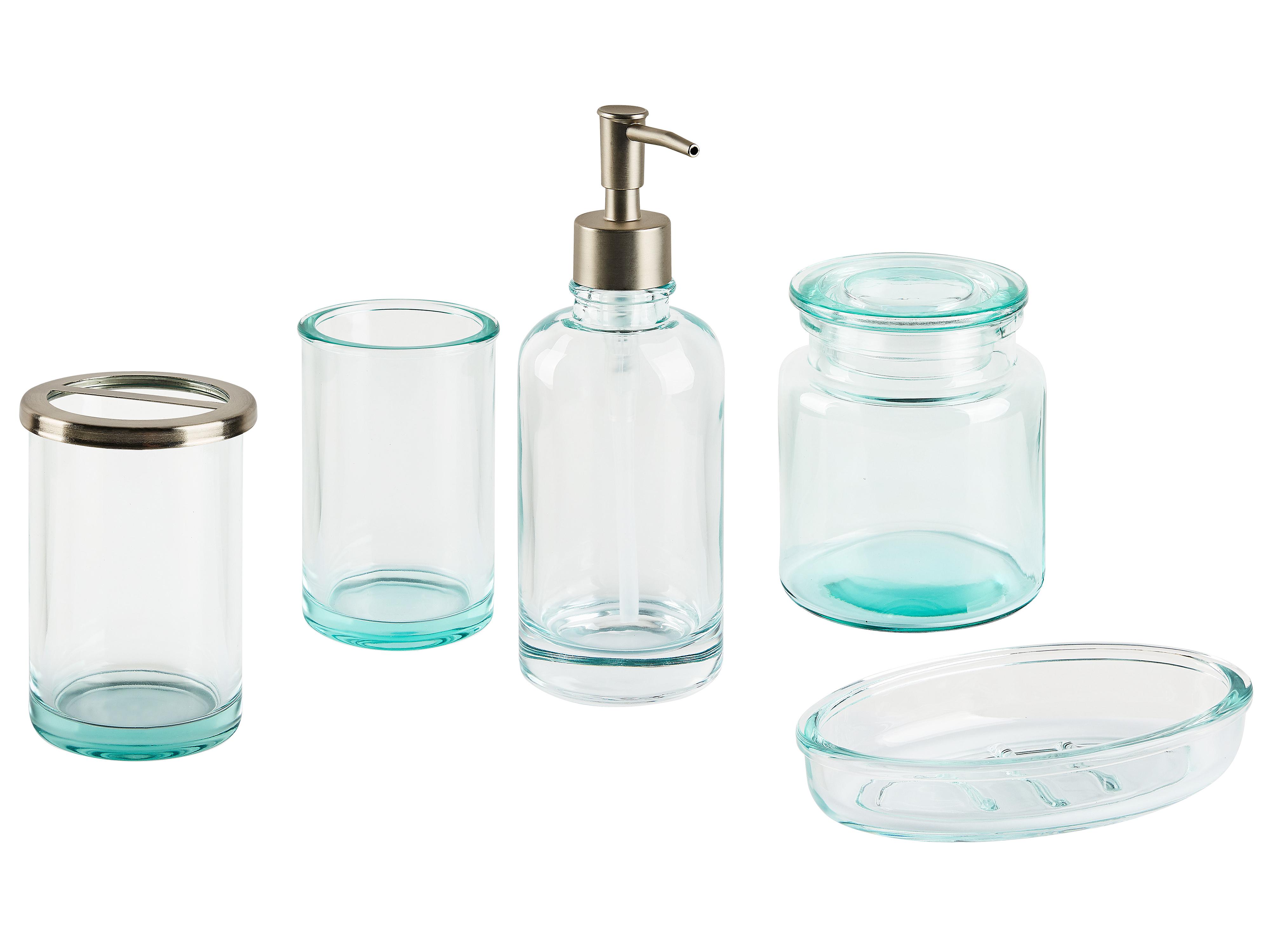 5-delige badkameraccessoireset AMARGA Glas Groen