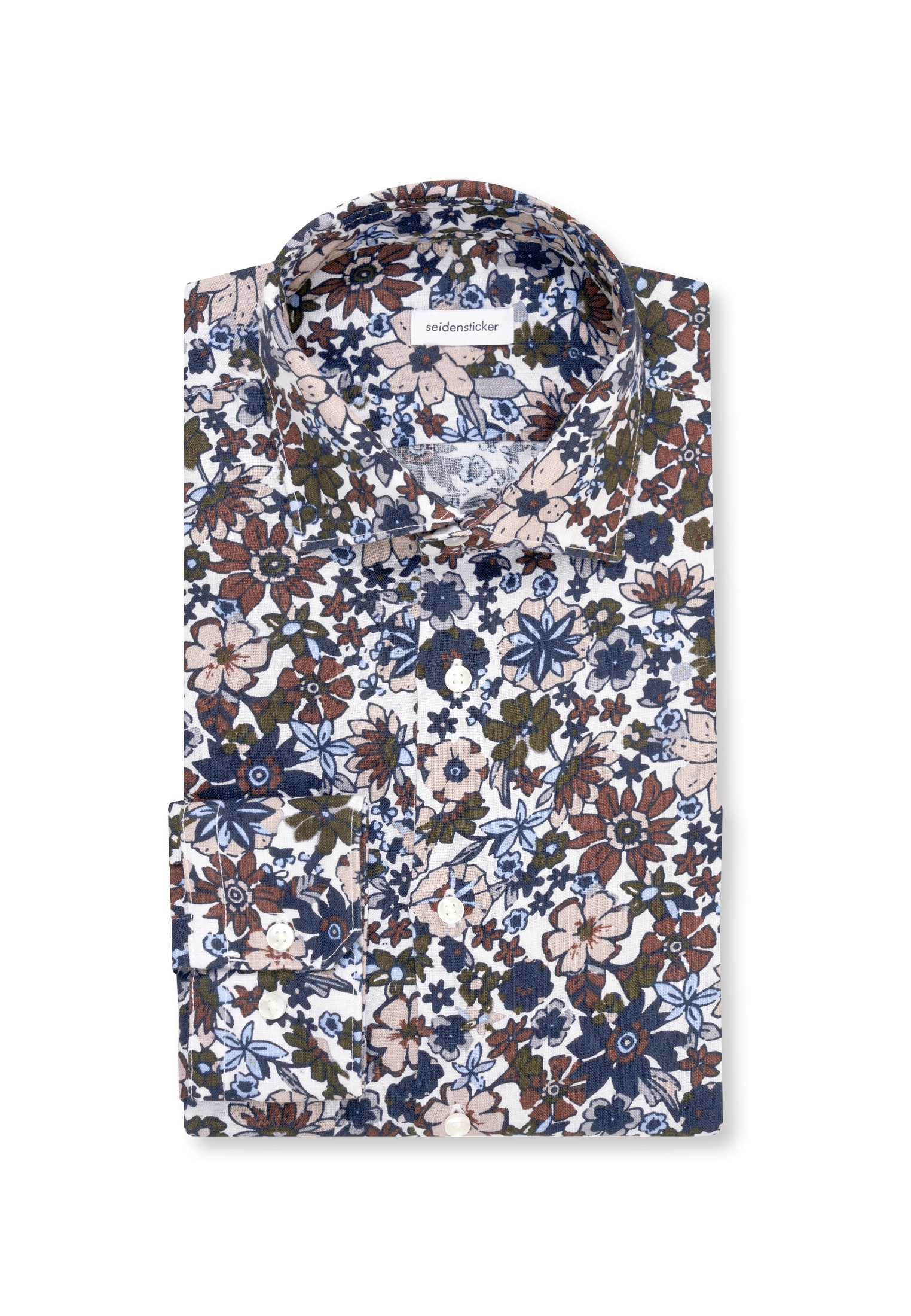 seidensticker Businesshemd »Slim«, Slim 1/1 Kentkragen Floral