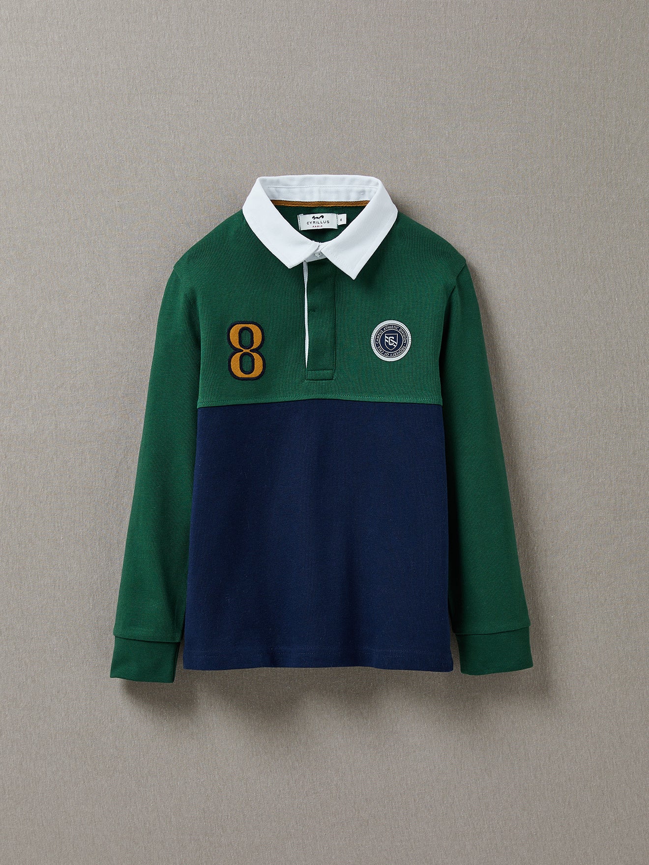 Polo-rugby colorblock Garçon - Coton biologique