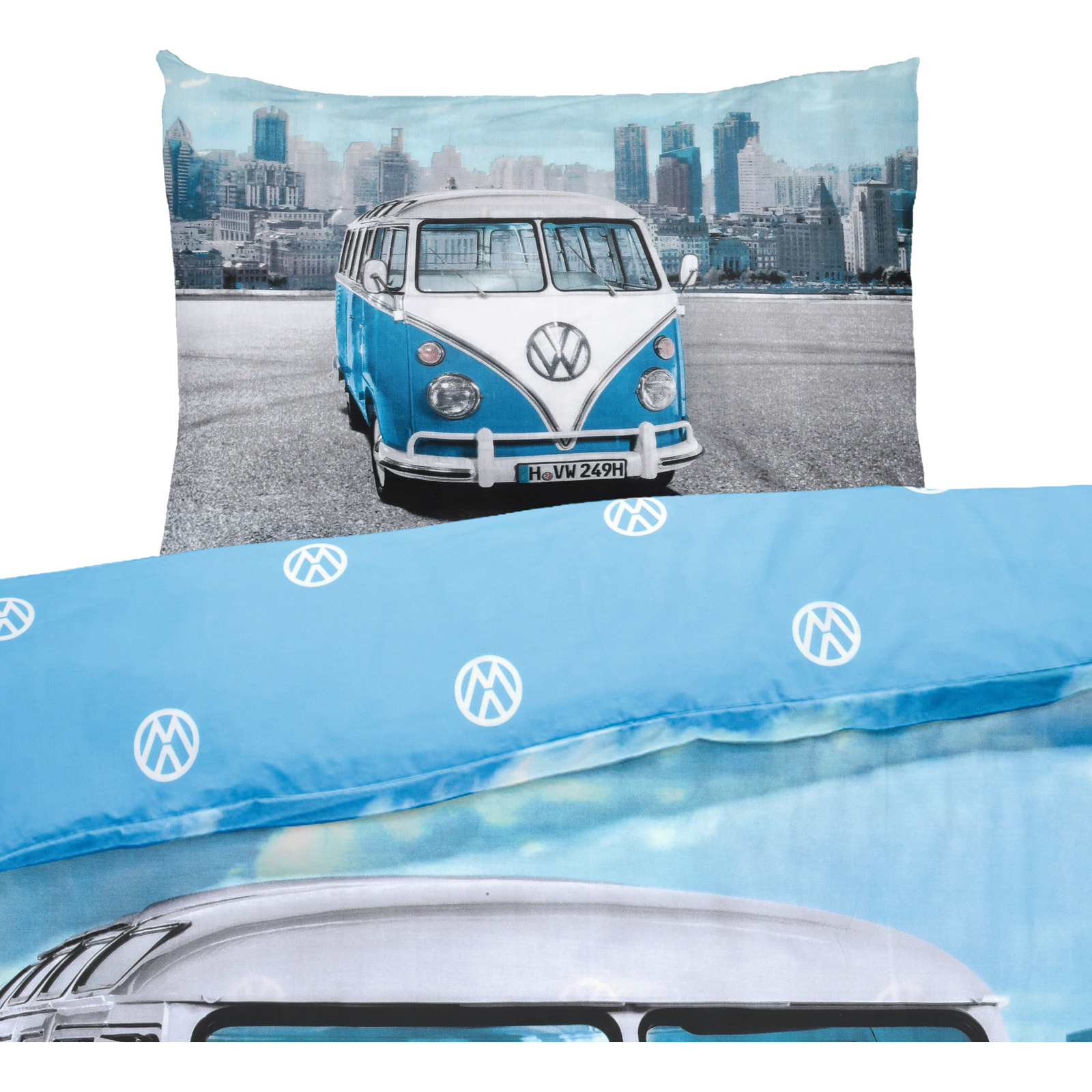 Bettwäsche Renforcé VW hellblau
