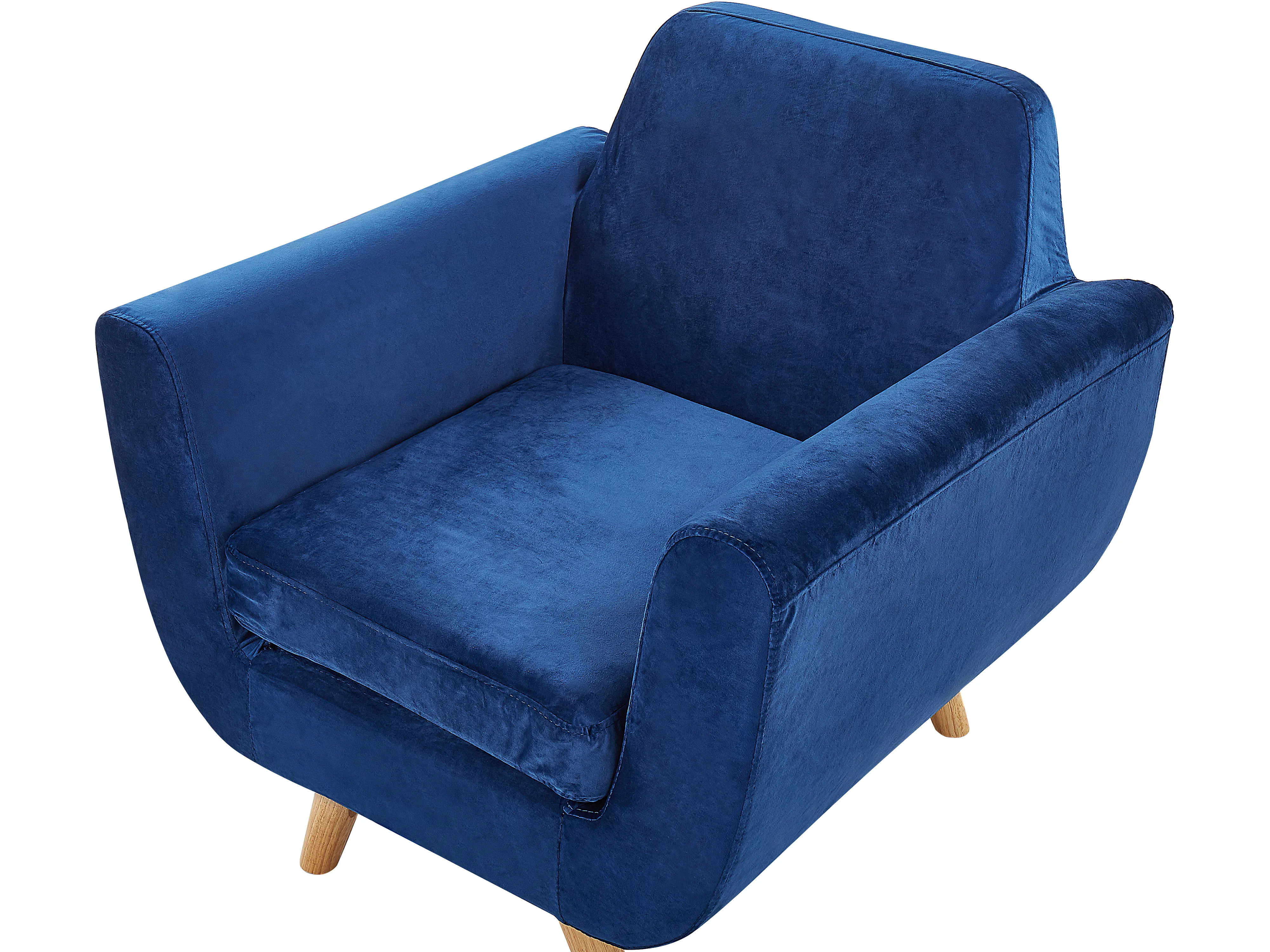 Hoes voor fauteuil BERNES Fluweel Marineblauw