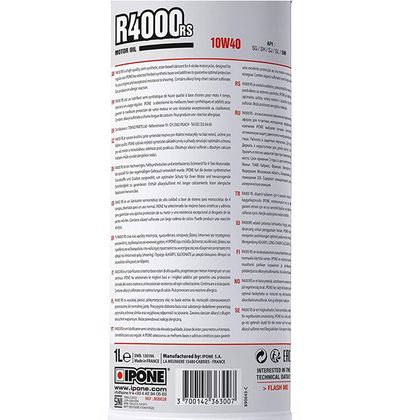 Huile moteur Ipone R4000 RS - 10W40 - 1 LITRE Universel