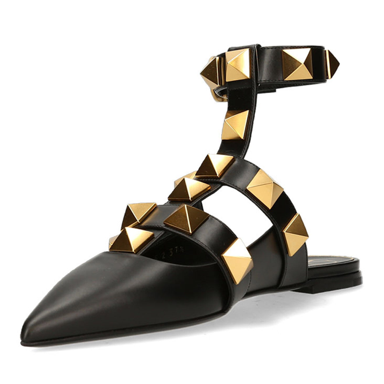 Valentino Ballerines en Cuir Roman Stud noires