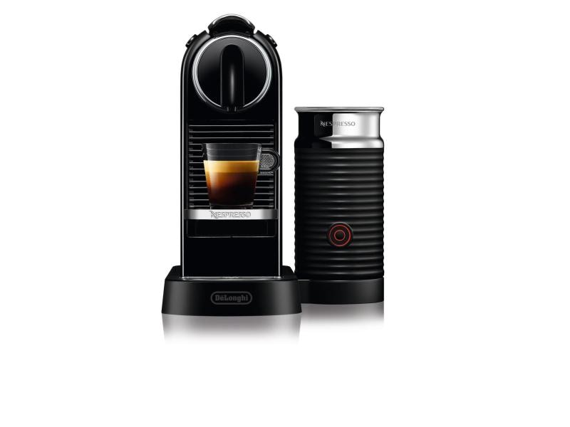 De'Longhi Kaffeemaschine Nespresso CitiZ & Milk EN267.BAE S Elegante Kapselmaschine der Original Line mit Aeroccino-Milchschäumer