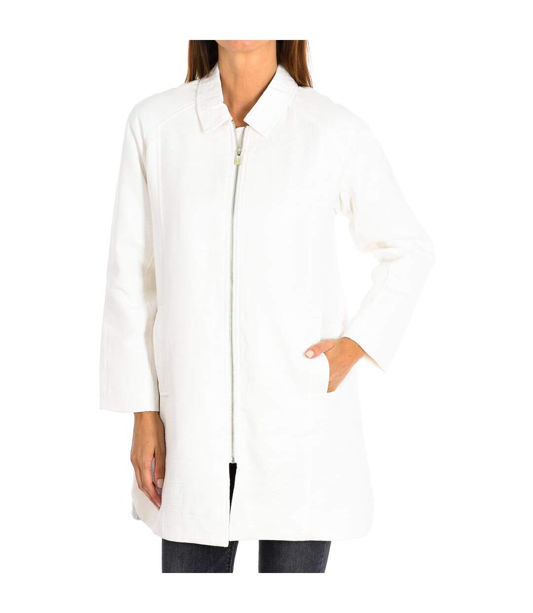 Long sleeve long cut jacket 9063 woman