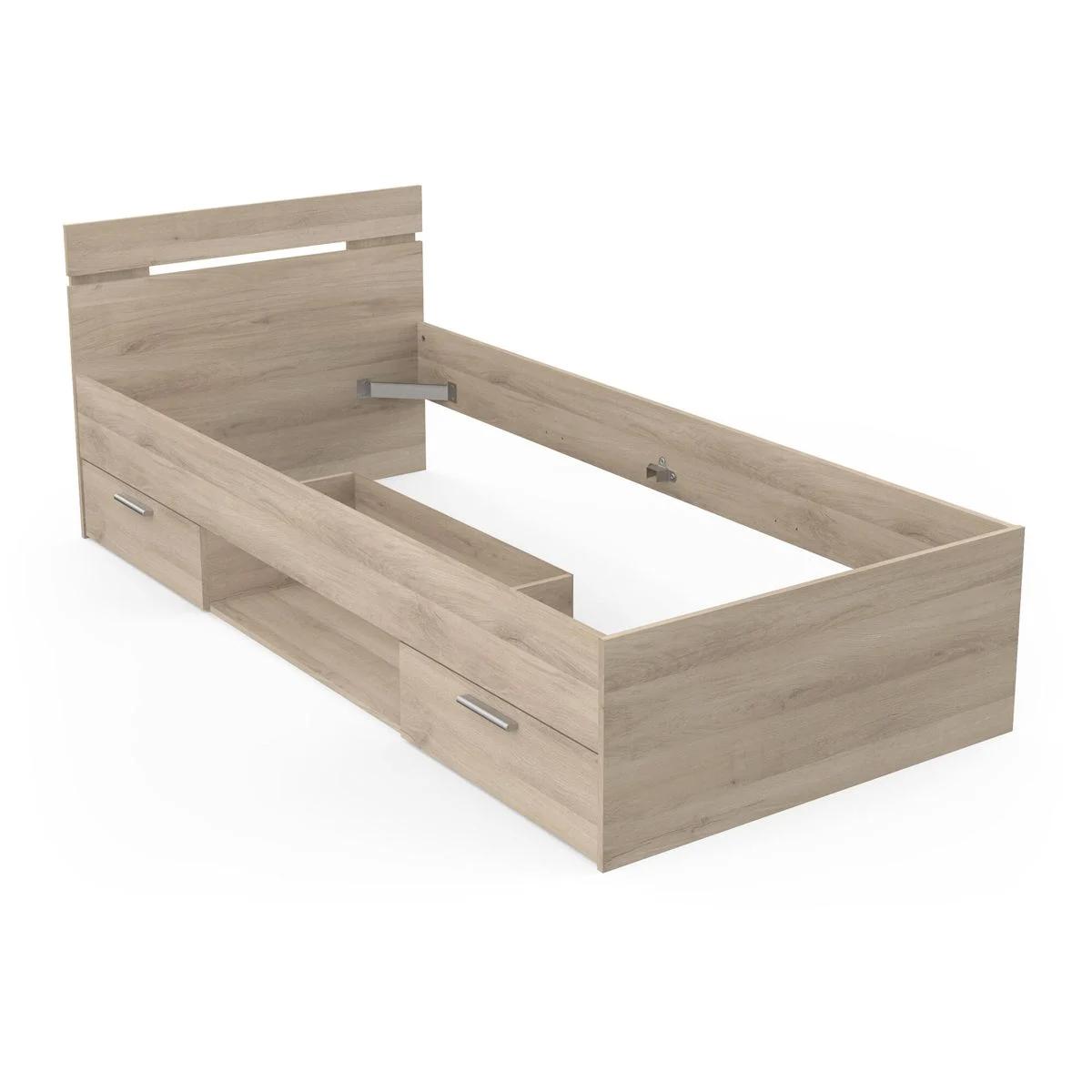 MICHIGAN LIT 90X200CM 2 TIROIRS 1 NICHE