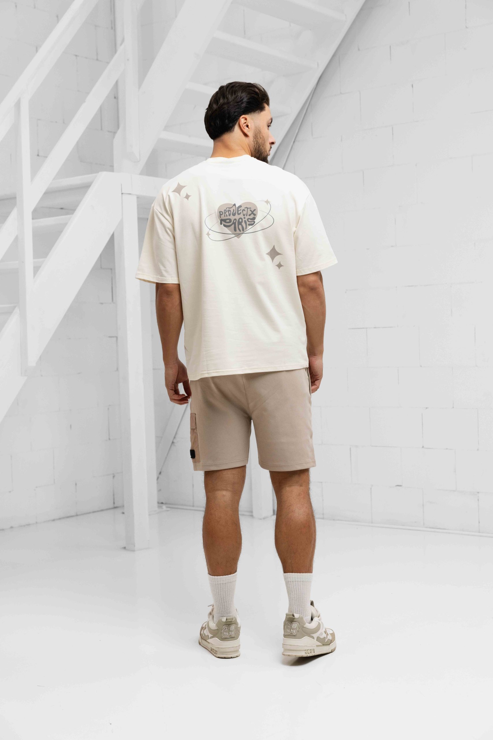 Malelions Nylon Pocket Cargo Korte Broek Heren Lichtbruin