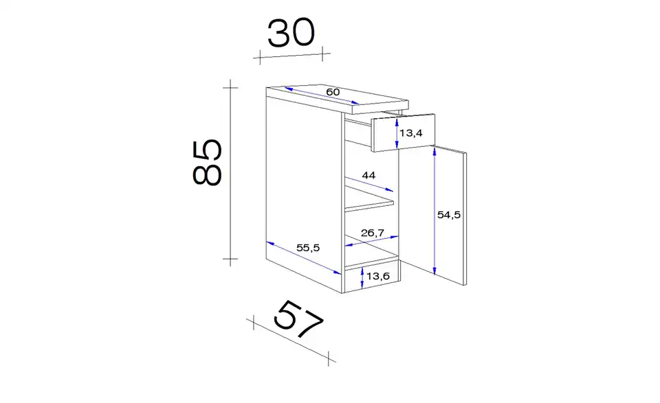 Unterschrank Spa 30 cm