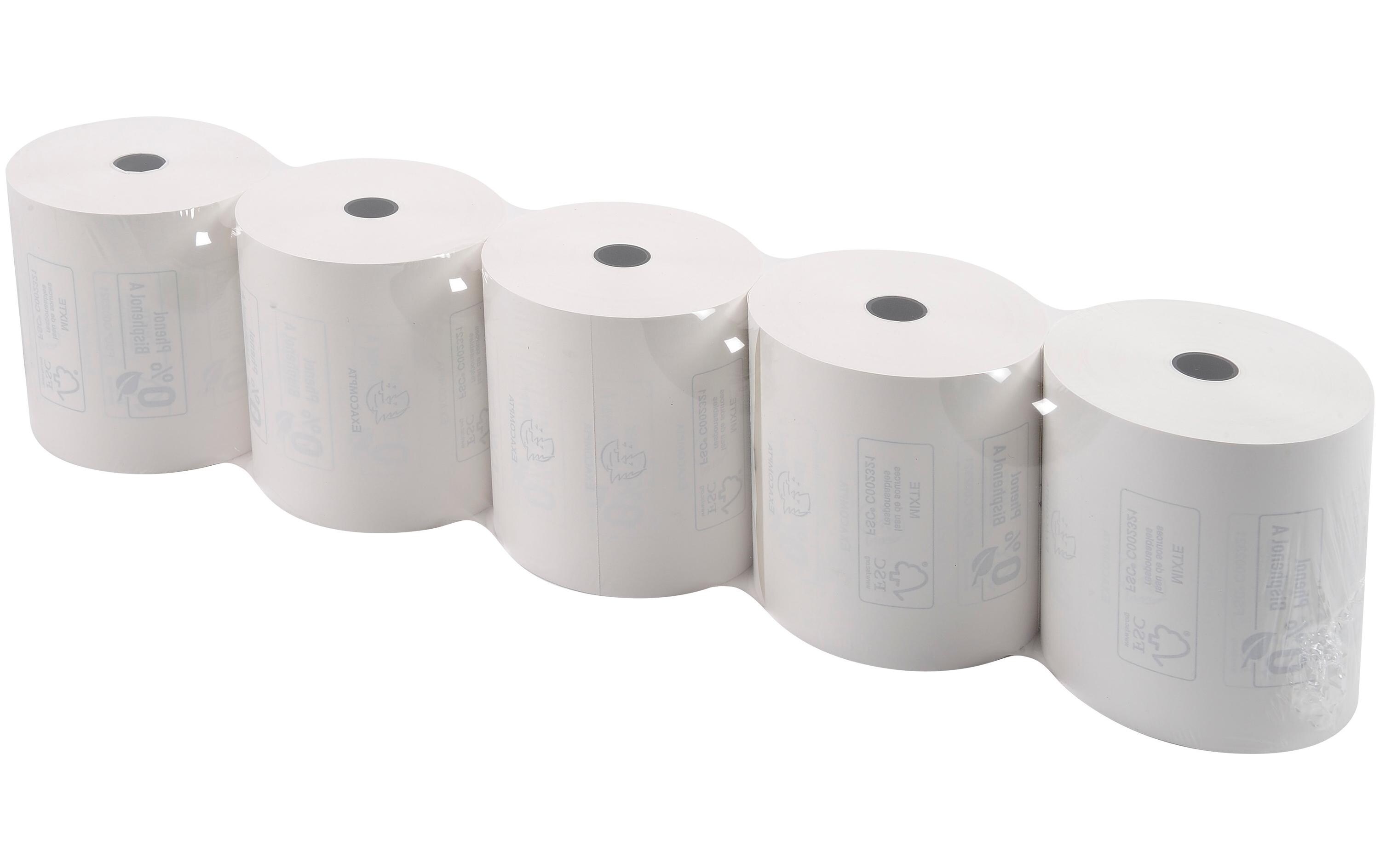 Thermo-Papierrolle 80 x 80 x 12 mm, 76 m, 10 StückAdditionsrollen