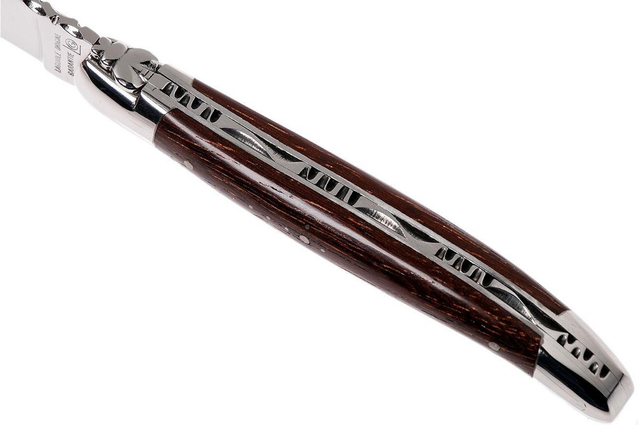 Laguiole en Aubrac zakmes 12 cm iroko hout, L0212ZOI-FSJ1