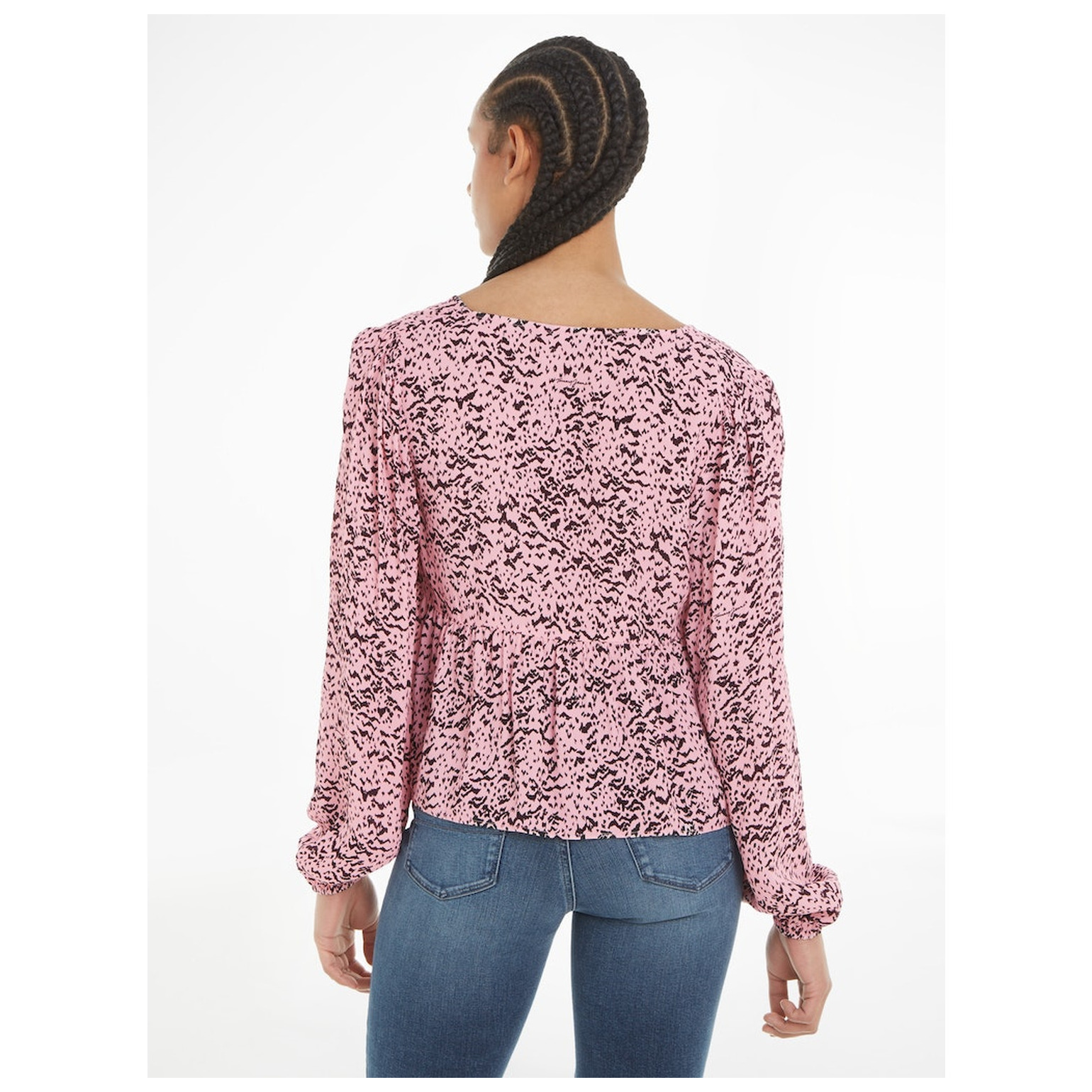 Tommy Jeans TJW GATHERED WILD TEXTURE BLOU