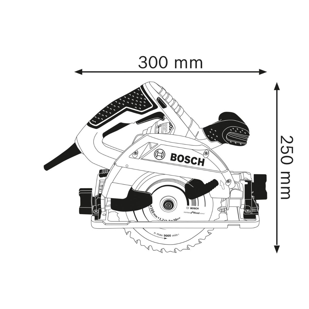 Bosch Professional GKS 55  GCE Cirkelzaag   FSN 1400 geleiderail - 0615990M91