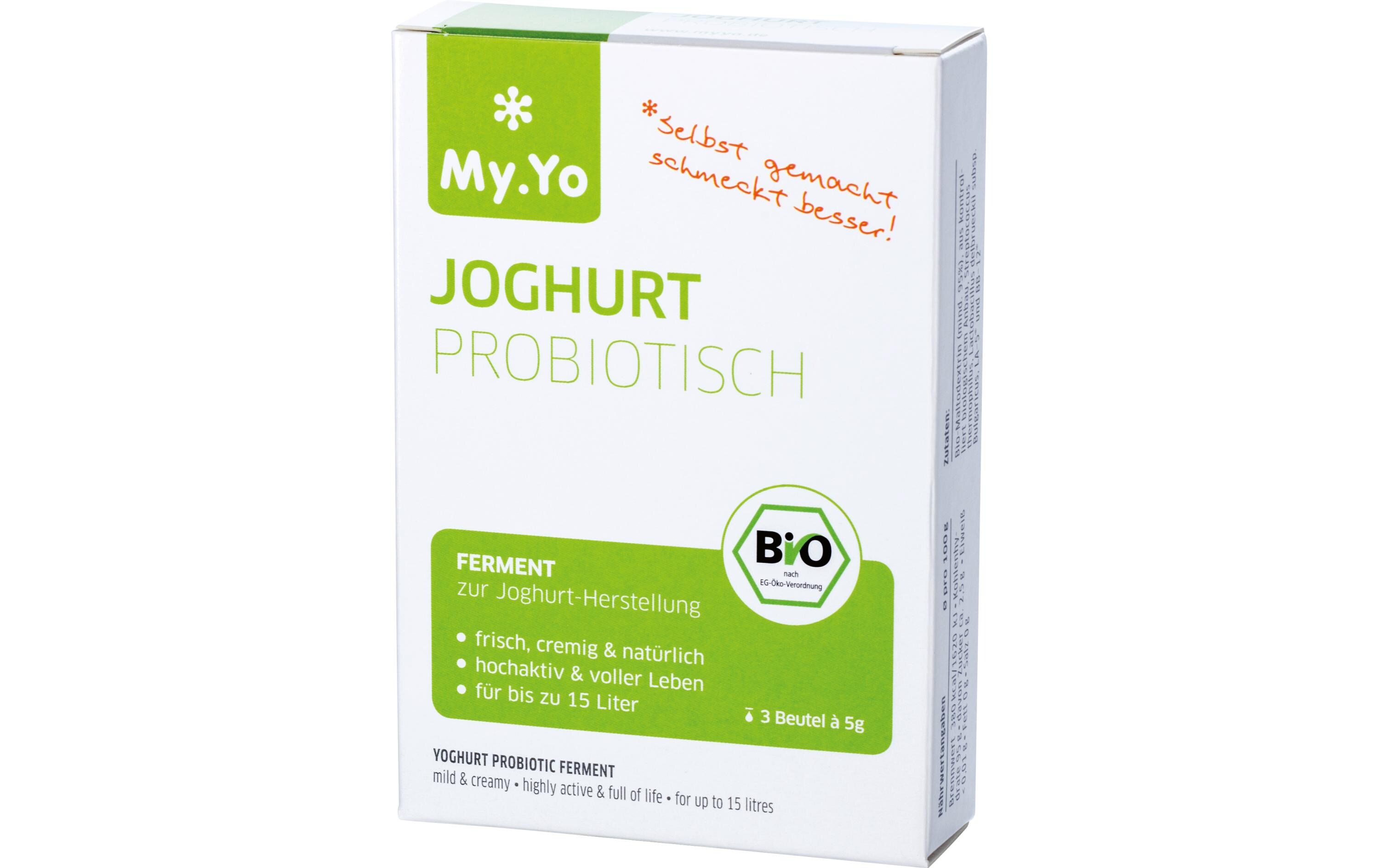 Bio Joghurt Ferment probiotisch 3 x 5 gHochkonzentrierte Joghurtfermente