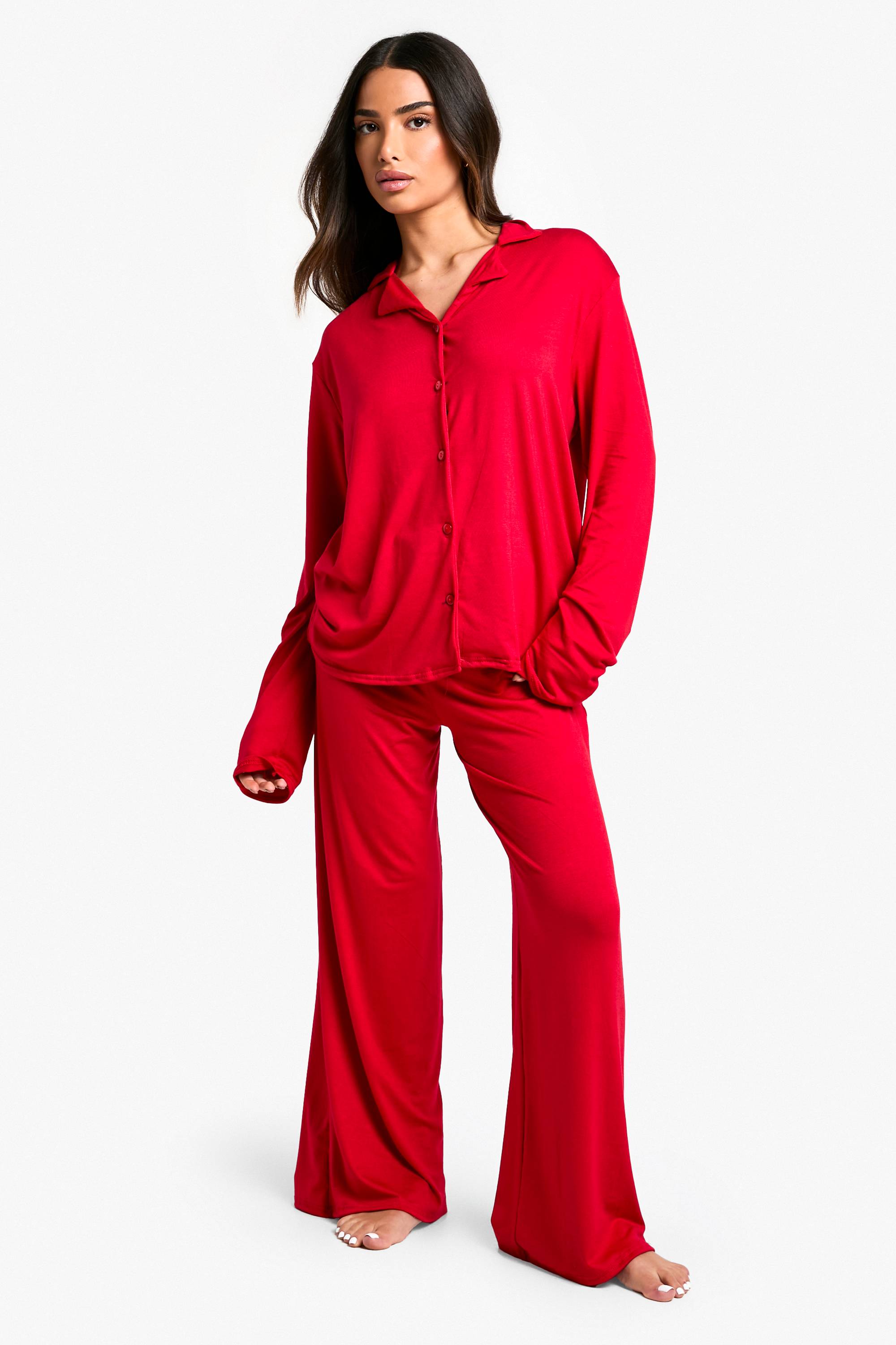 boohoo Ensemble De Pyjama Petite Avec Haut À Manches Longues Et Pantalon
