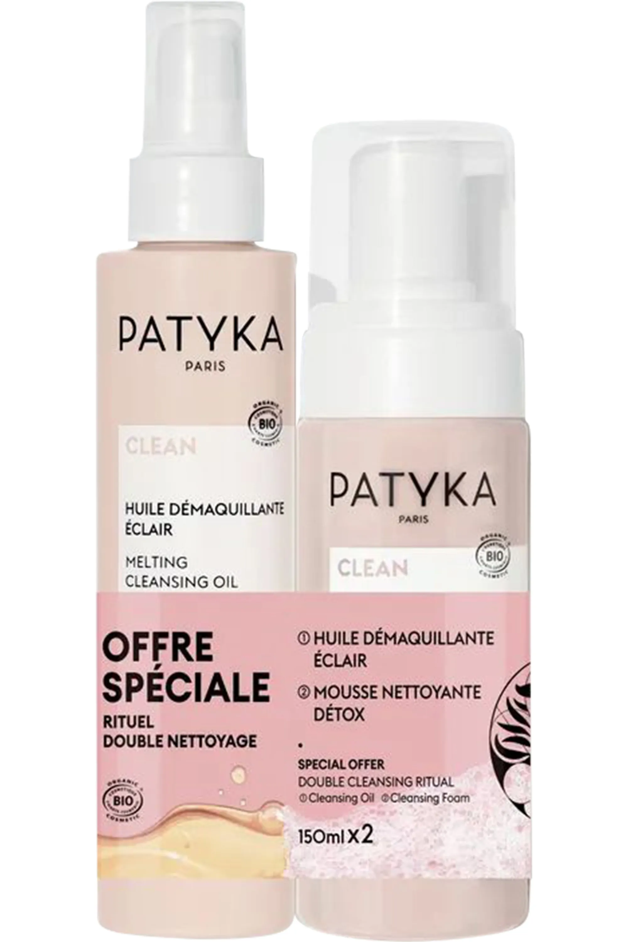 Patyka Duo double nettoyage pour visage Clean-150 ml