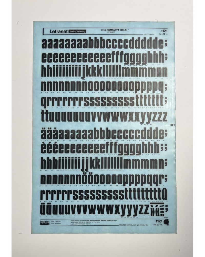 letraset-1121- COMPACTA BOLD - 72pt