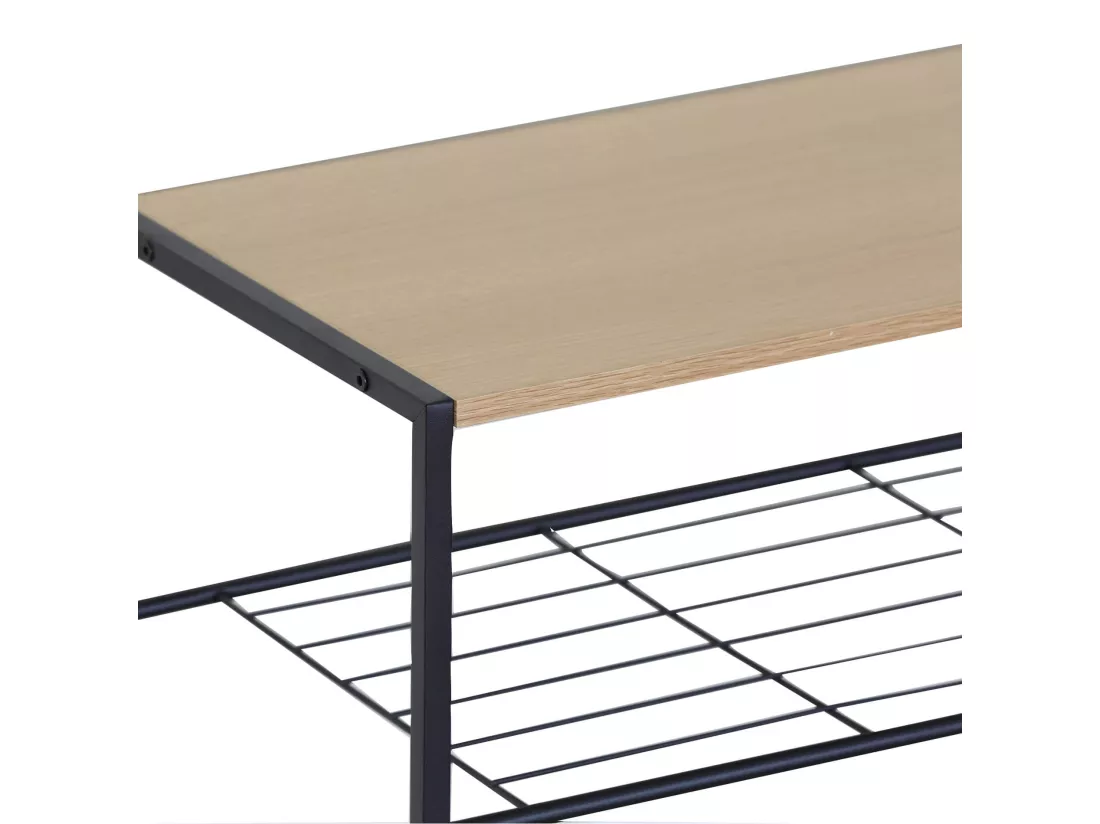 Rangement de Chaussures en Métal pour Entrée avec 3 Etagères