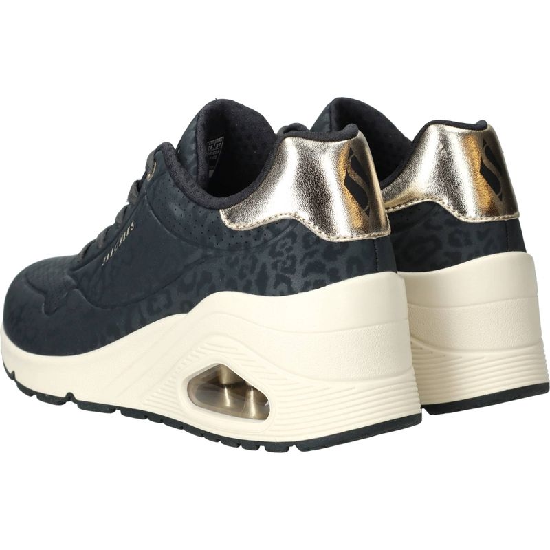 Skechers Uno Wedge Safari Daze Sneakers Zwart Dames
