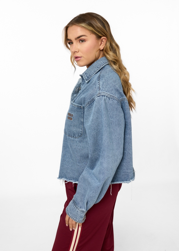 Denim blouse midden blauw
