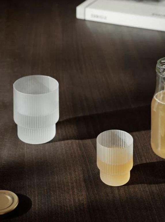 Ferm Living Ripple glazen set van 4 klein Clear