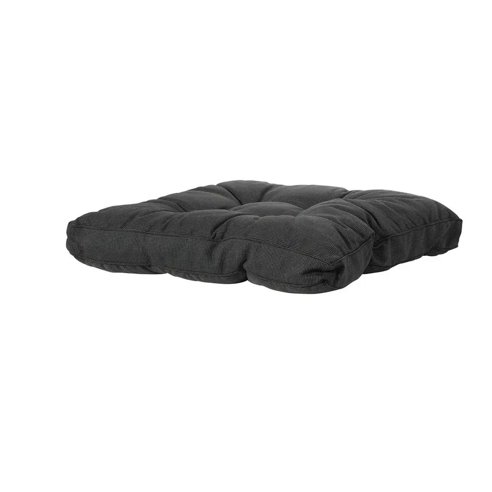Madison - Florance Zitkussen Rib black - Ca. 60x60 cm - Set van 2