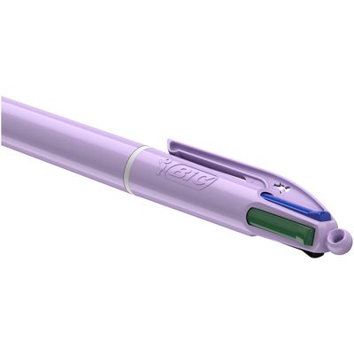 BIC 4 COULEURS - Stylo à bille 4 couleurs - 1 mm - pastel violet