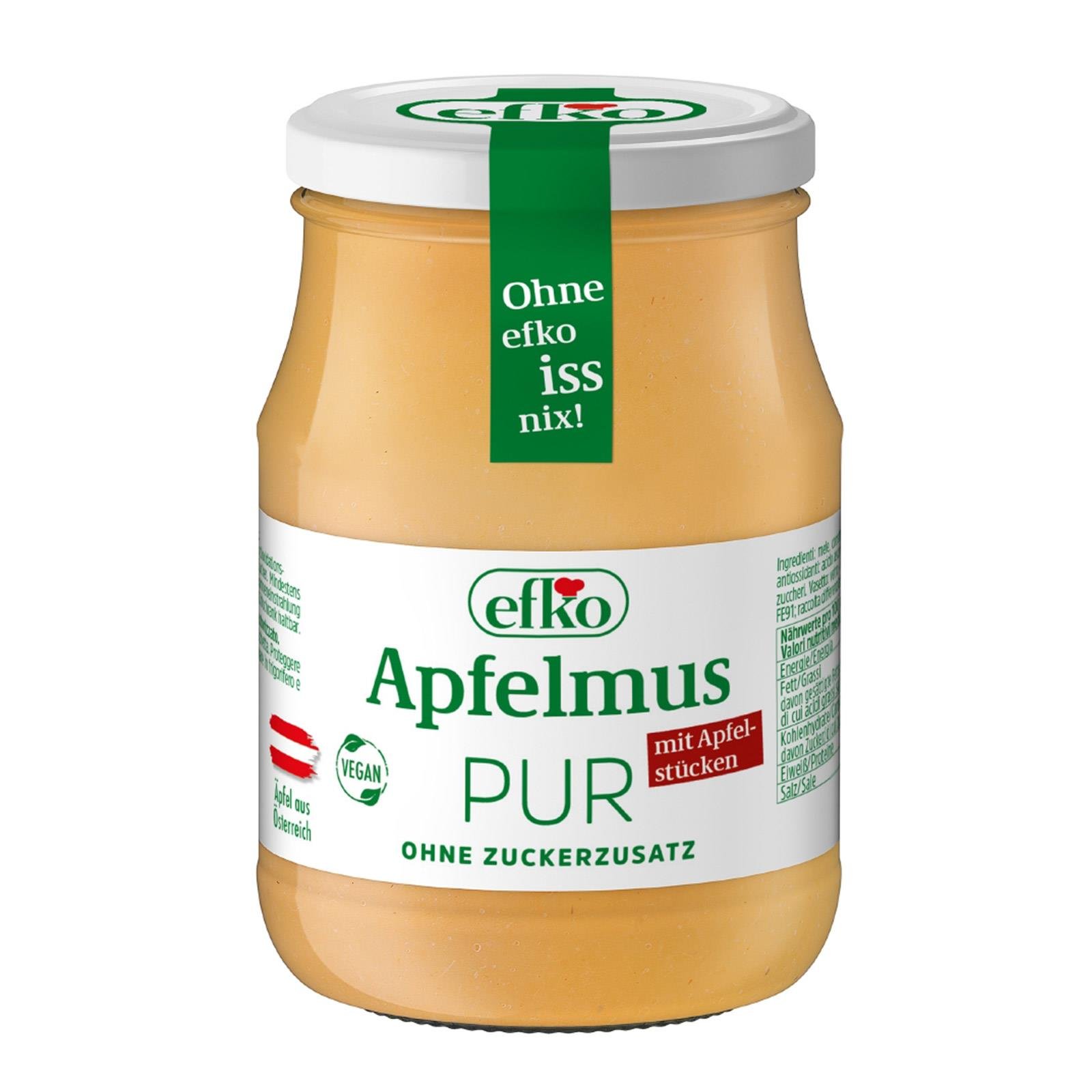efko Apfelmus Pur mit Apfelstücken