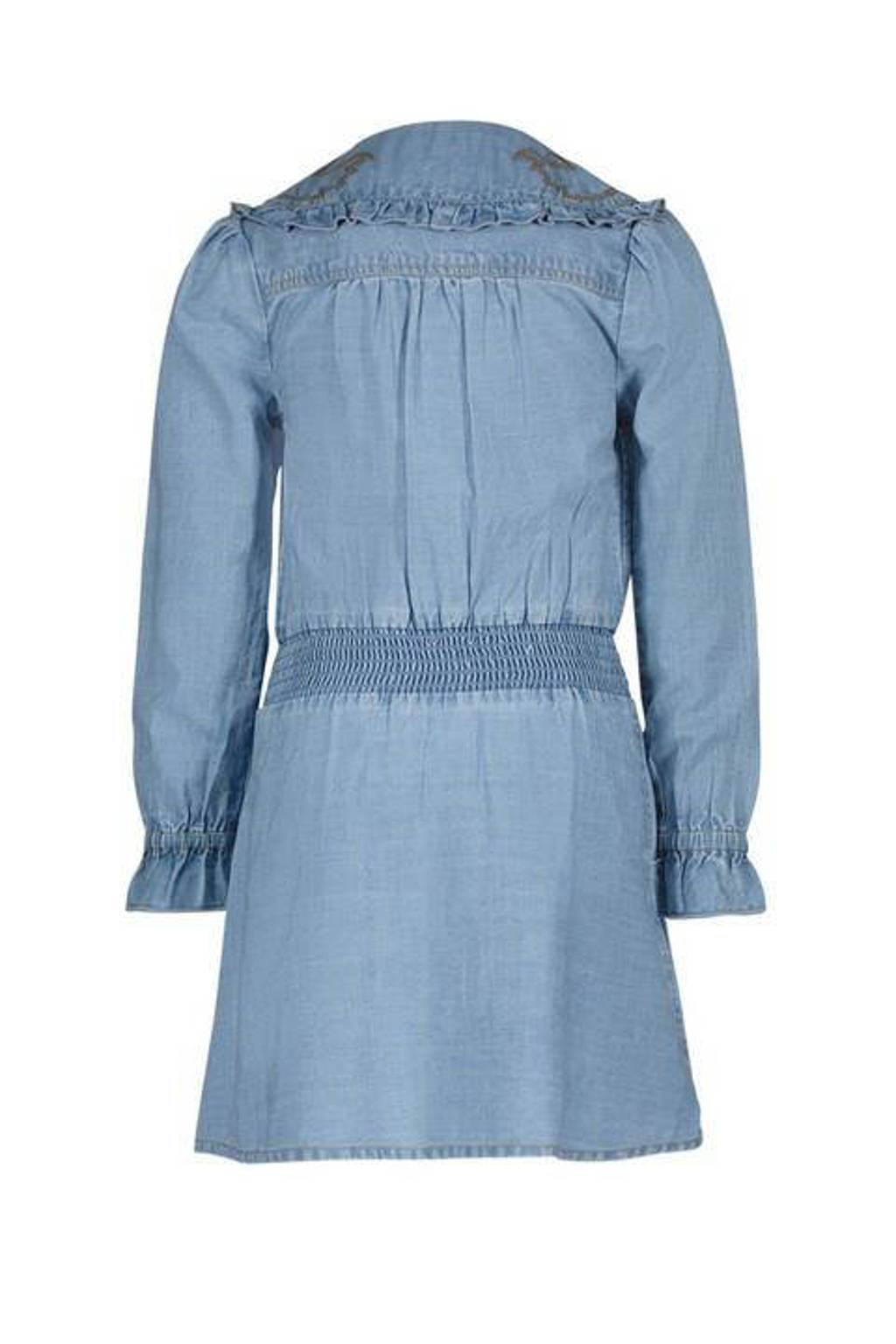 Like Flo spijkerjurk met ruches blauw