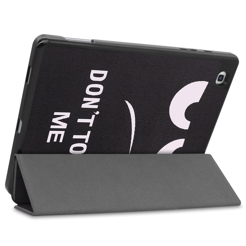 Samsung Galaxy Tab S6 Lite (2024/2022/2020) Leder Tasche Smart Cover Don't Touch My Pad - Schwarz