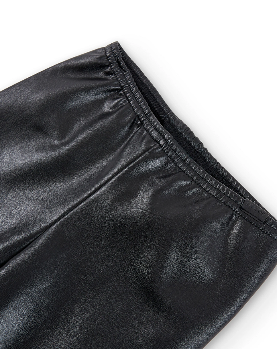 Leggings LEDER LOOK in schwarz